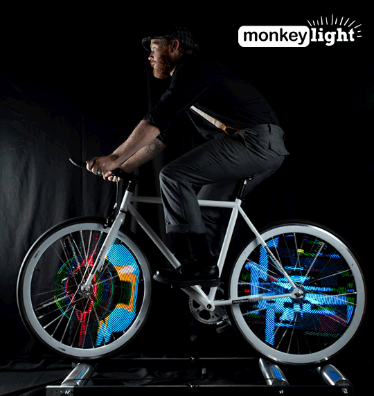 Animaciones LED en movimiento para su bicicleta