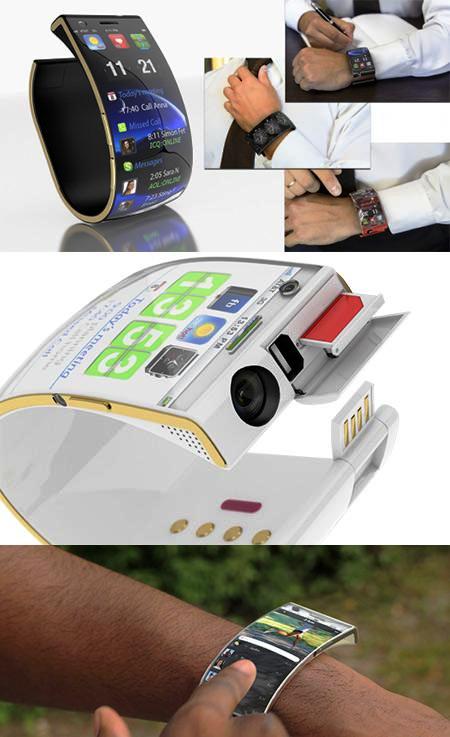 Smartphone para usar como reloj de pulsera, con pantalla flexible