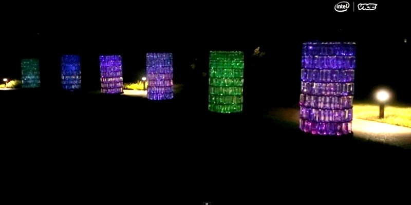 Artista crea un jardín de luz con 20 mil luces