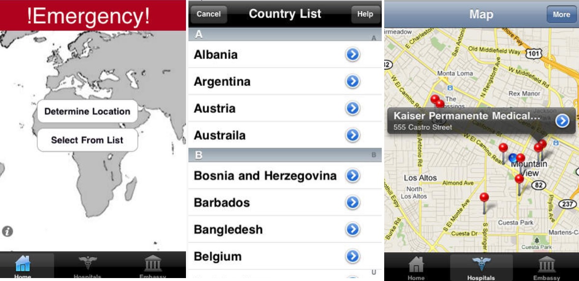 Conozca el número de emergencias de cualquier país en que se encuentre, gratis para iPhone, iPad, iPod