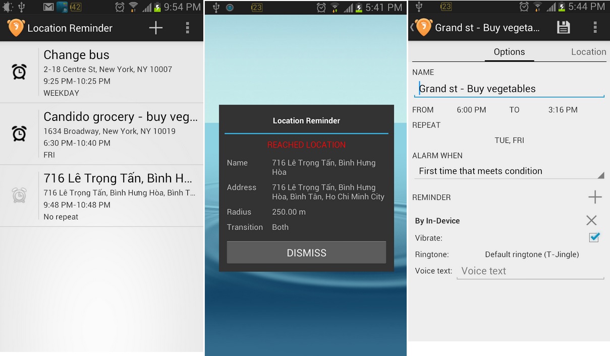 Notificaciones de tareas por hacer cuando llega a lugares específicos, gratis para Android