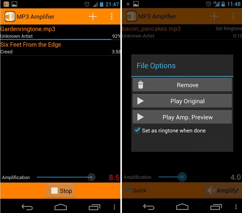 Amplifique el sonido de sus archivos MP3 hasta 8 veces, gratis para Android