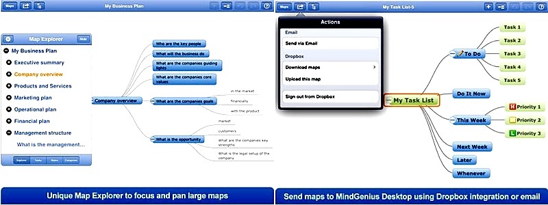 Herramienta para crear mapas mentales y capturar información, gratis para iPad