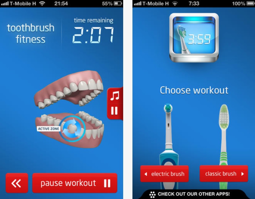 Aprenda cómo cepillarse correctamente sus dientes, gratis para iPhone, iPad, iPod