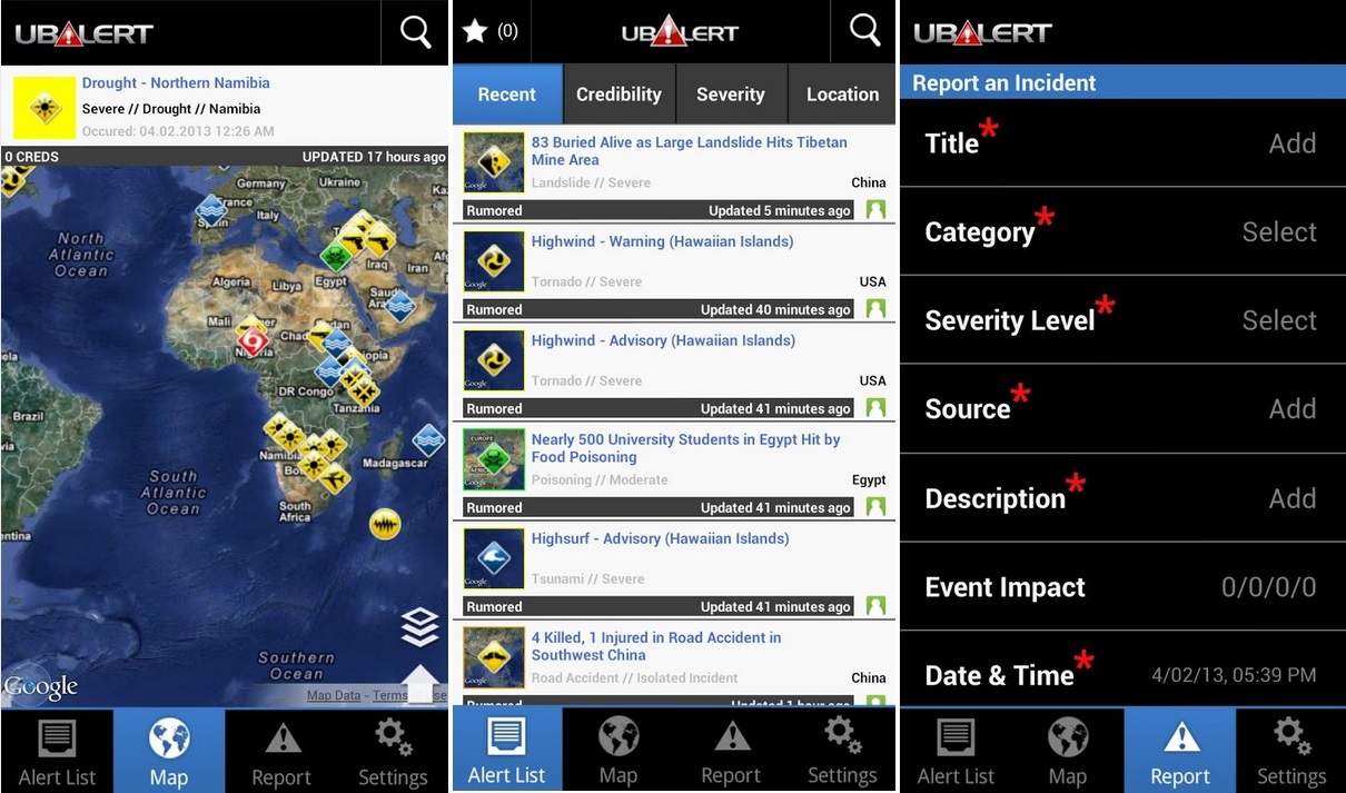 Red social que brinda información sobre desastres en el mundo, gratis para Android