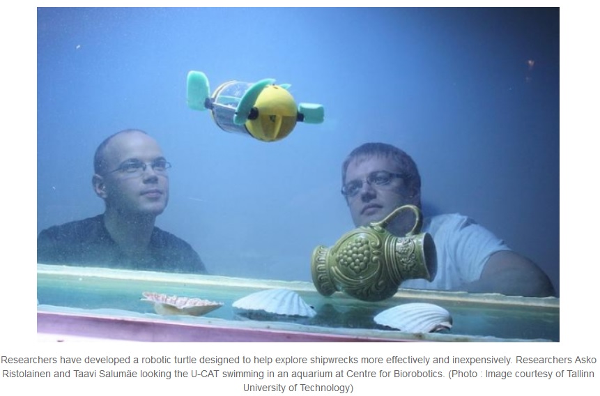 Robot tortuga para ayudar en naufragios