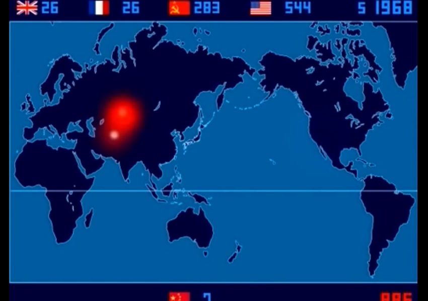 Video muestra cada explosión nuclear desde 1.945