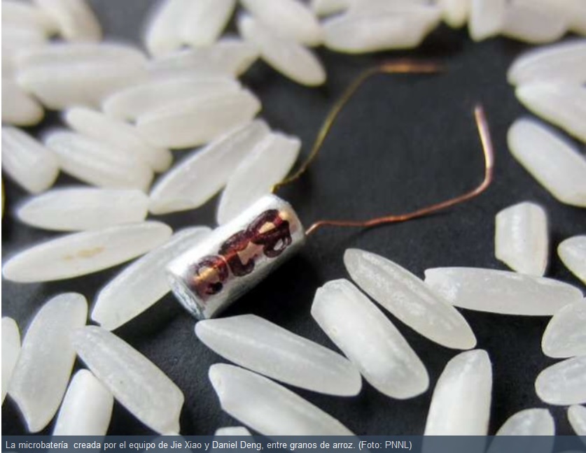 Crean batería inyectable del tamaño de un grano de arroz