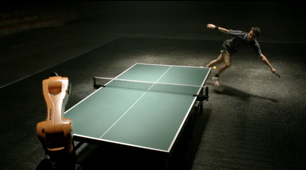 Finalmente, el duelo en ping-pong entre robot y humano