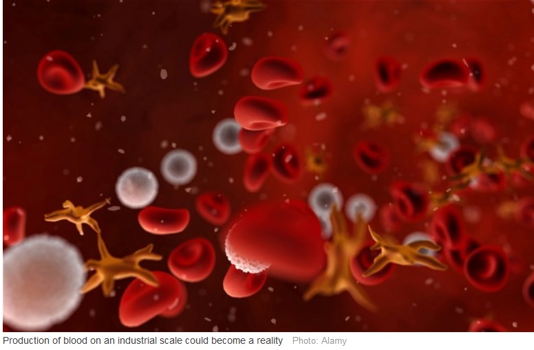Científicos fabrican sangre artificial para seres humanos
