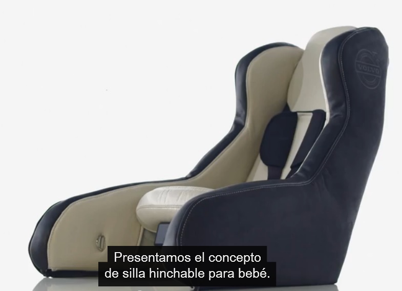 Volvo trabaja en un asiento de seguridad inflable para niños