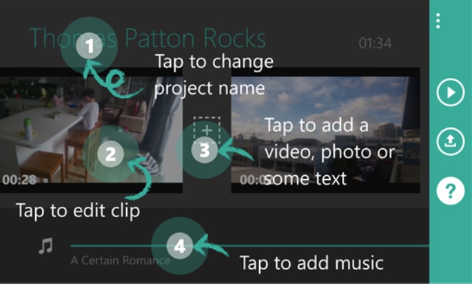 Capture, edite, agregue texto y música a sus videos, gratis para Windows Phone