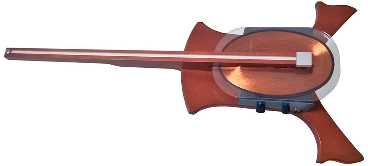 Un violonchelo sin cuerdas y magnético