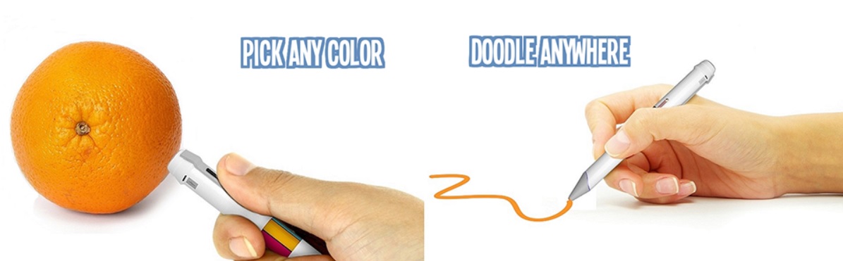 Bolígrafo que detecta y reproduce cualquier color