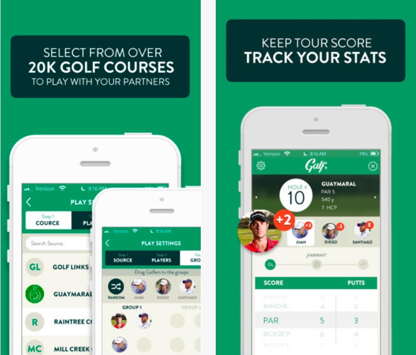 Mantenga su puntuación de golf y juegue con sus amigos, gratis para iPhone, iPad, iPod