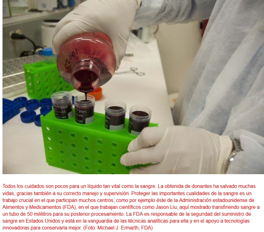Fabrican sangre artificial almacenable durante dos años a temperatura ambiente
