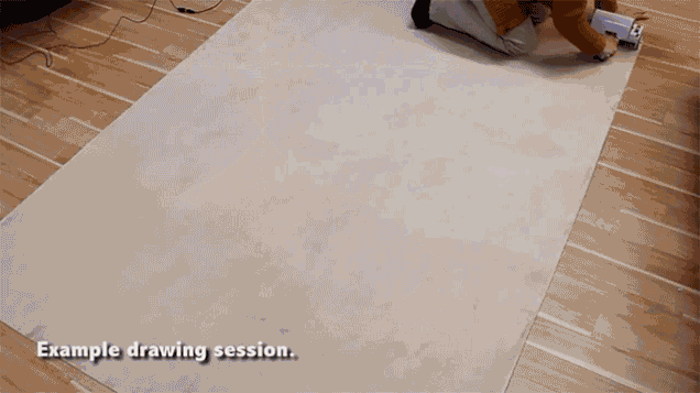 Impresión y borrado de imágenes sobre una alfombra
