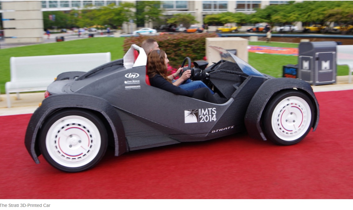 Strati, el primer auto en el mundo impreso en 3D