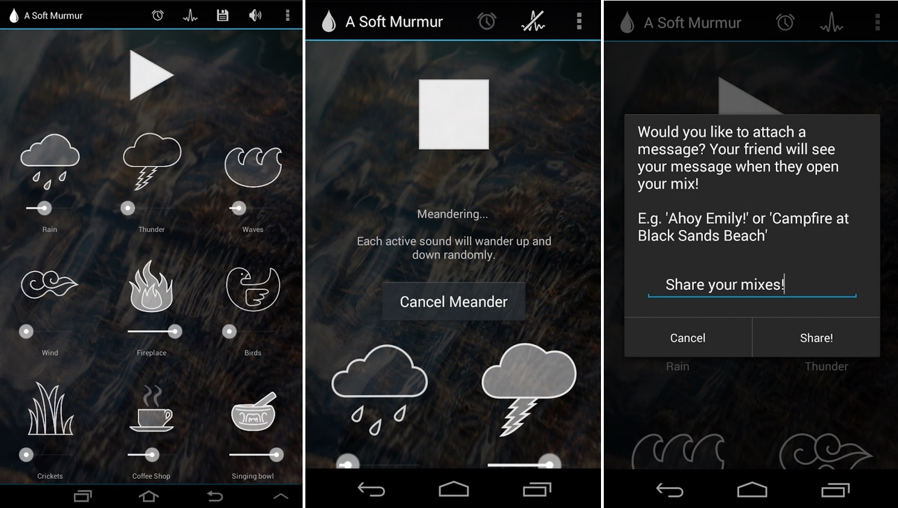 Sonidos ambientales para concentrarse, gratis para Android