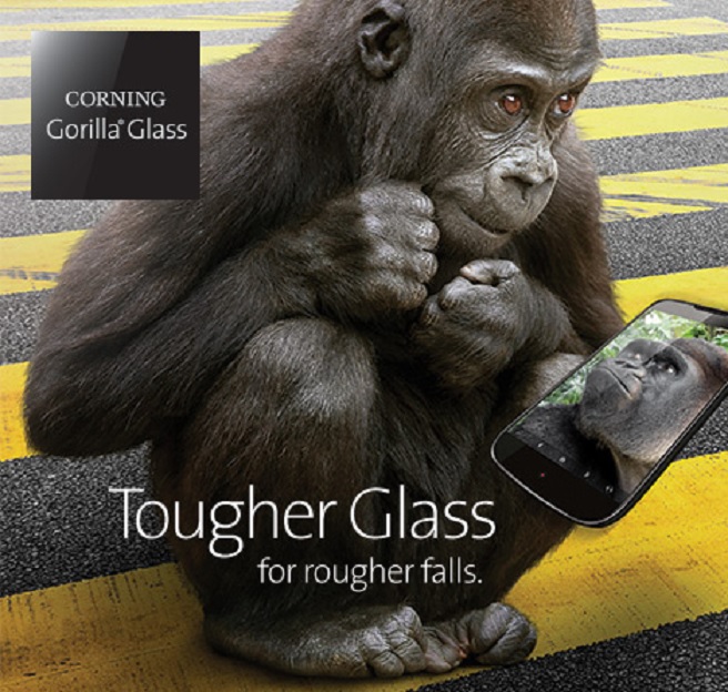Gorilla Glass 4 protege la pantalla de su celular del 80% de las caídas