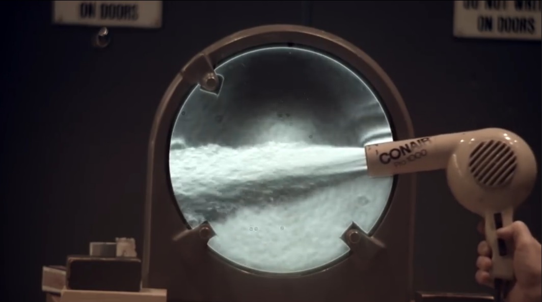 Video permite visualizar flujos de aire, gracias a la óptica Schlieren