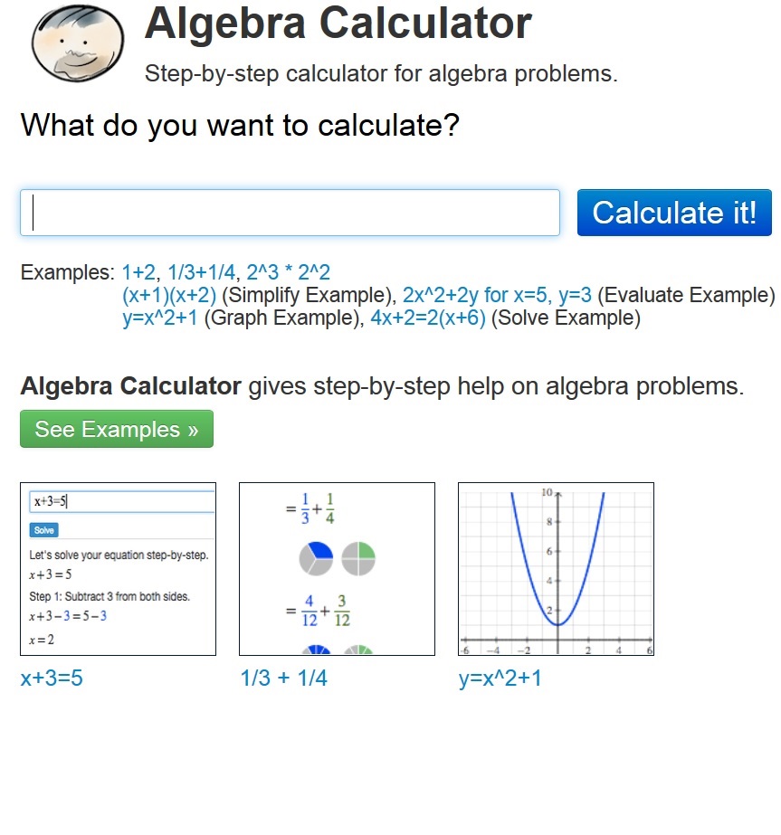 Resuelva ecuaciones algebraicas en línea y gratis