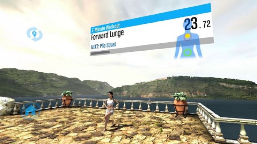 La realidad virtual le permite escoger su ambiente preferido para hacer ejercicios