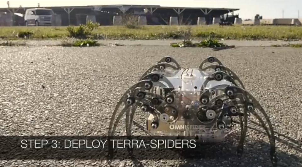 Arañas robóticas que descontaminan terrenos