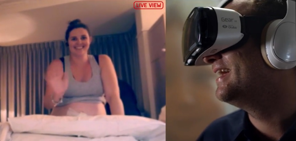Padre asiste al nacimiento de su hijo a 4 mil kilómetros de distancia, usando un casco de realidad virtual