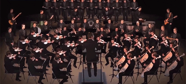 Vea a un solo músico tocar cada instrumento de una orquesta de 70 personas