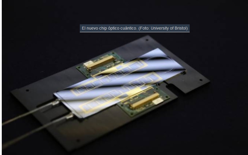 Desarrollan chip óptico reprogramable para computación cuántica