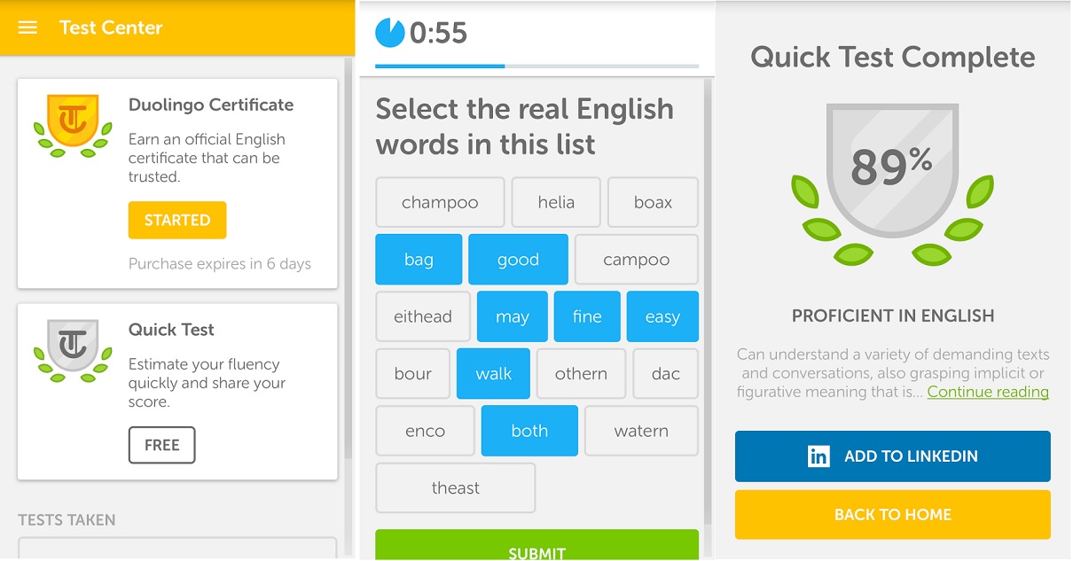 Evalúe su nivel de inglés de forma rápida, gratis para Android, iPhone, iPad, iPod