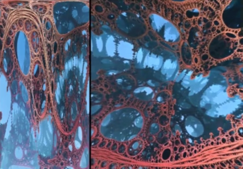 Arte que le permite explorar fractales en realidad virtual