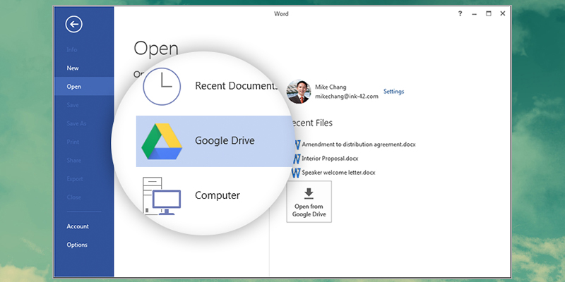 Complemento para tener Google Drive dentro de Microsoft Office