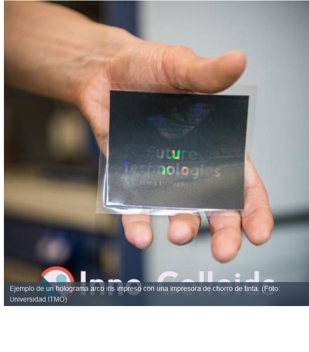 Logran impresión nítida de hologramas usando impresoras de chorro de tinta