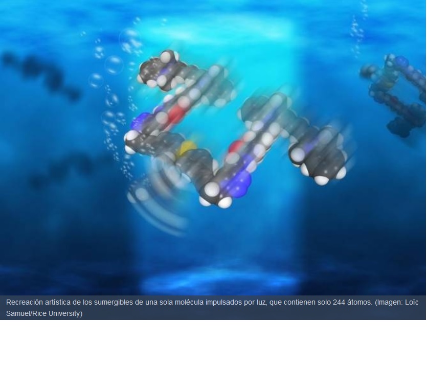 Desarrollan submarinos nanométricos impulsados por luz