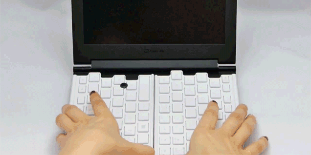 Un teclado de 12 pulgadas para un laptop de 8 pulgadas