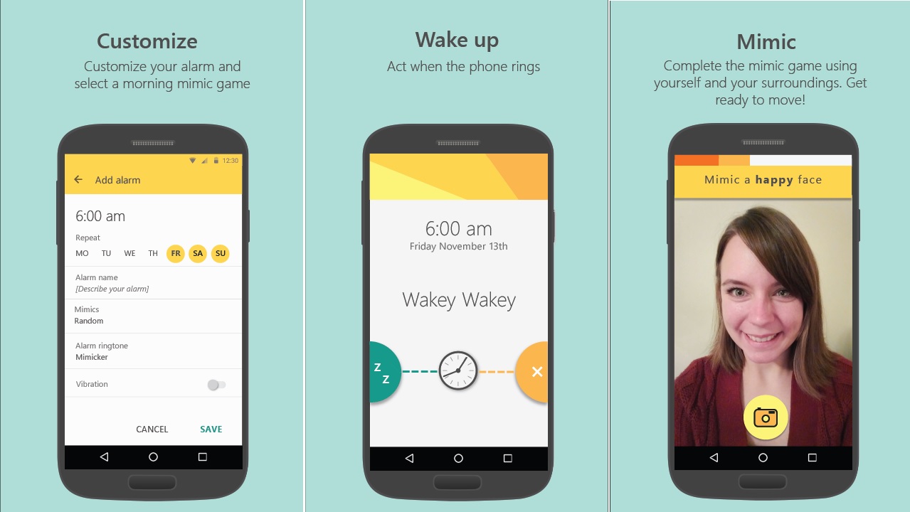 Despertador diseñado por Microsoft, gratis para Android