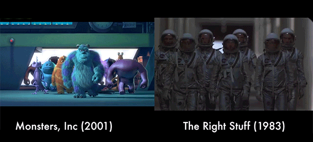Cómo las películas de Pixar copian escenas de otras películas