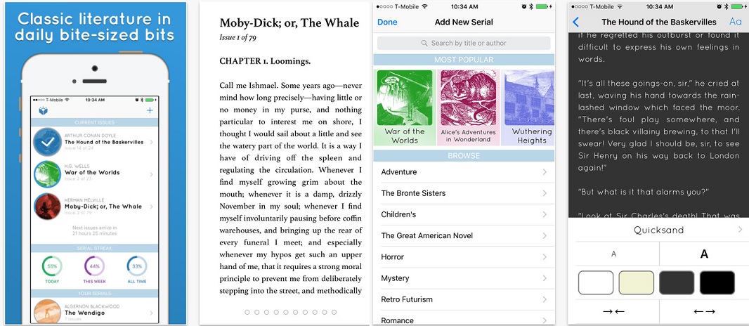 Lea literatura clásica 20 minutos al día, gratis para iPhone, iPad
