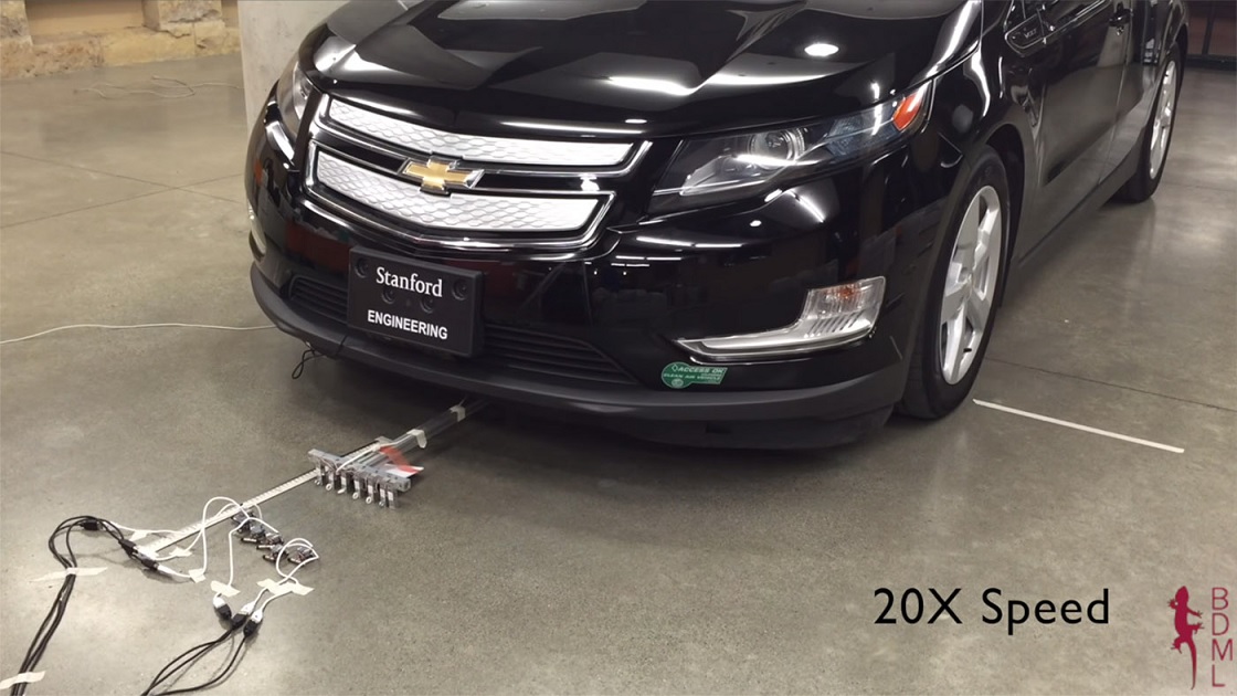 Robots de 100 gramos arrastran automóvil de más de 1.800 kilos