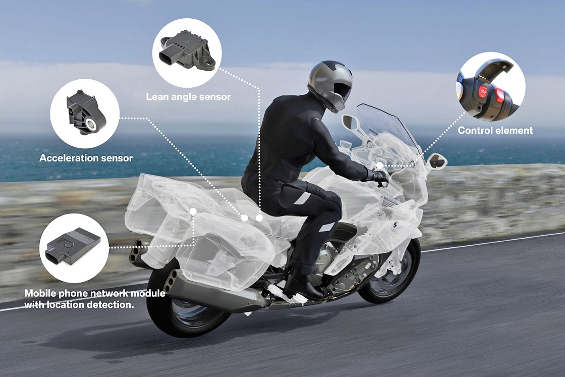 BMW tiene el primer sistema de emergencia inteligente para motocicletas