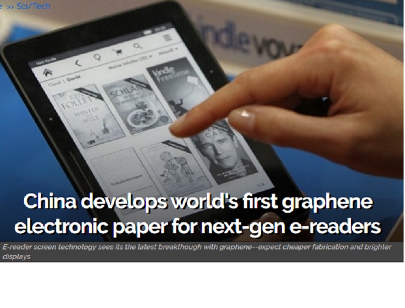 China desarrolla el primer papel electrónico hecho con grafeno