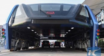 China hace realidad su proyectado bus elevado