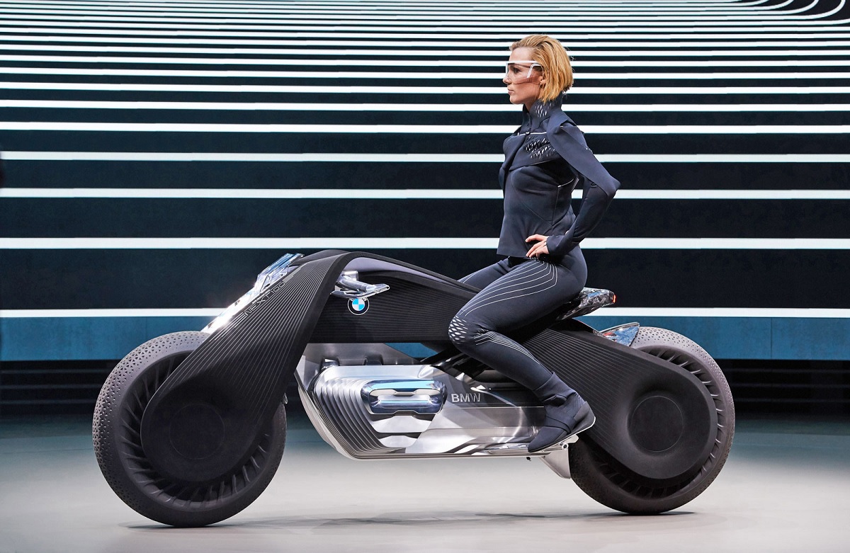 La motocicleta del futuro de BMW no requiere casco