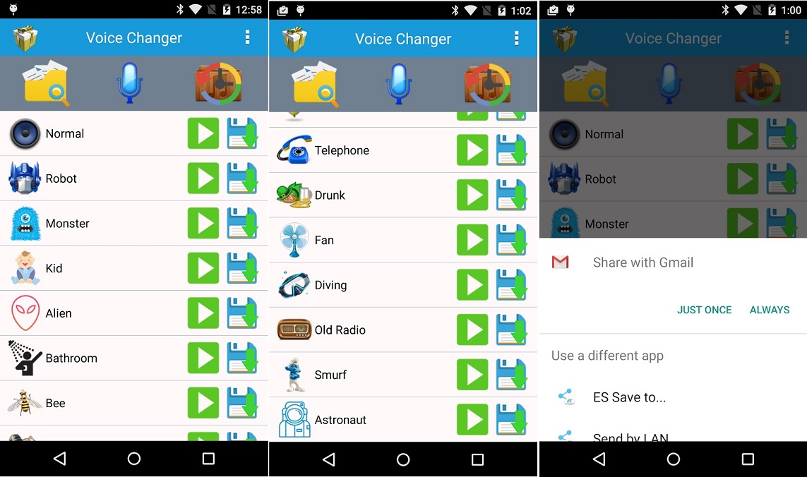 Diviértase cambiando su voz, gratis para Android