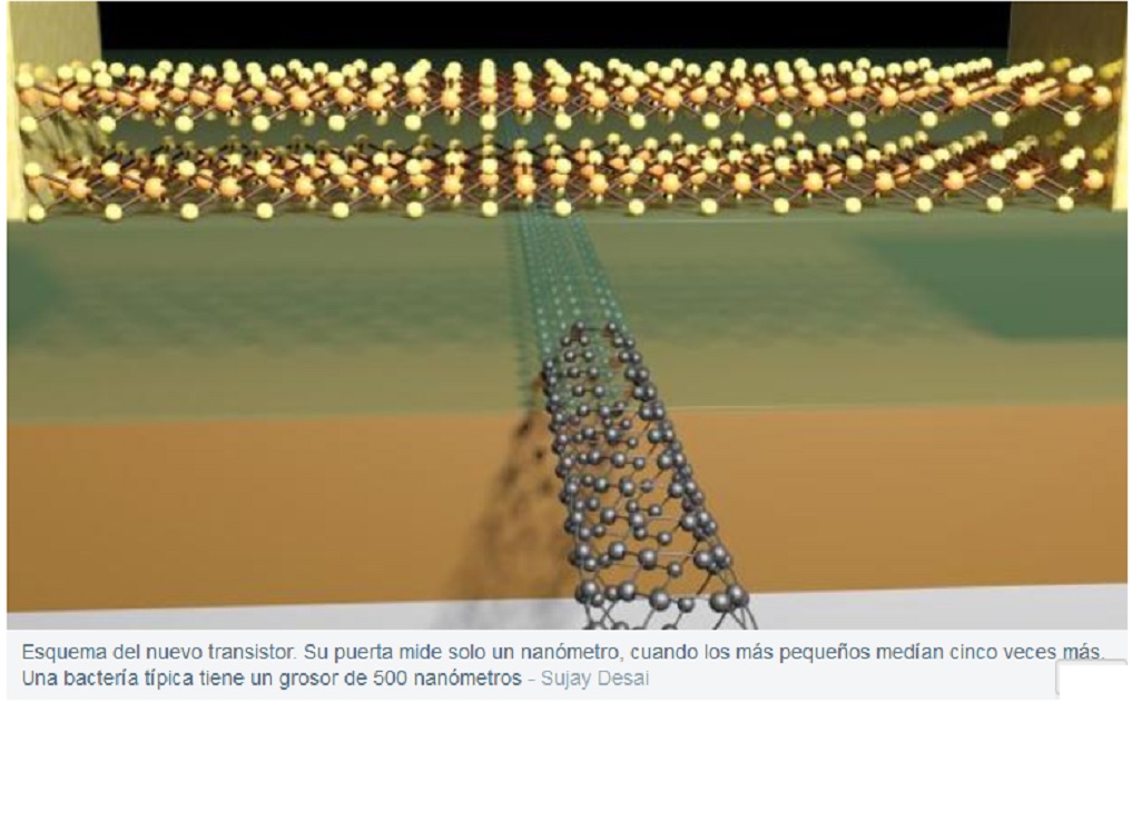 Construyen ul transistor 500 veces más fino que una bacteria