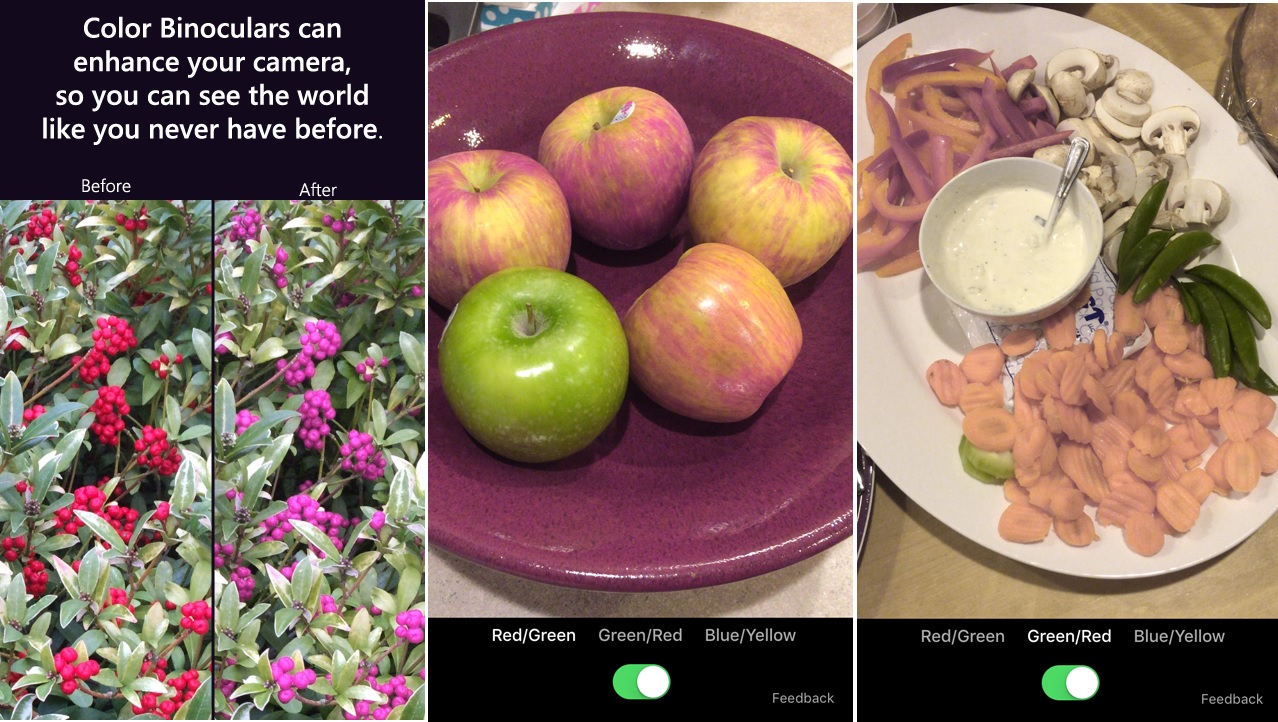 La «app» de Microsoft para que los daltónicos puedan ver los colores tal y como son, gratis para iPhone, iPad