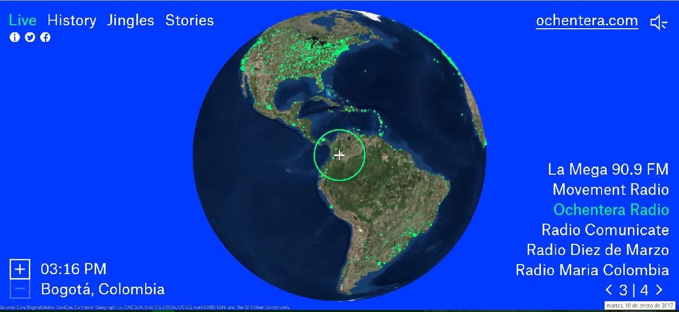 Explore radios de todo el mundo en este mapa global interactivo