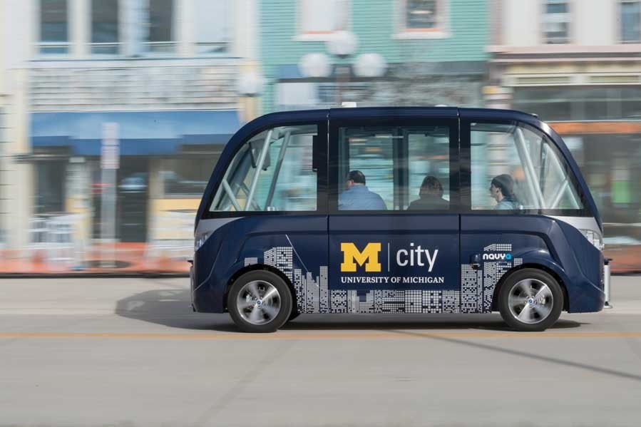 Autobuses autónomos transportarán a los estudiantes de la Universidad de Michigan
